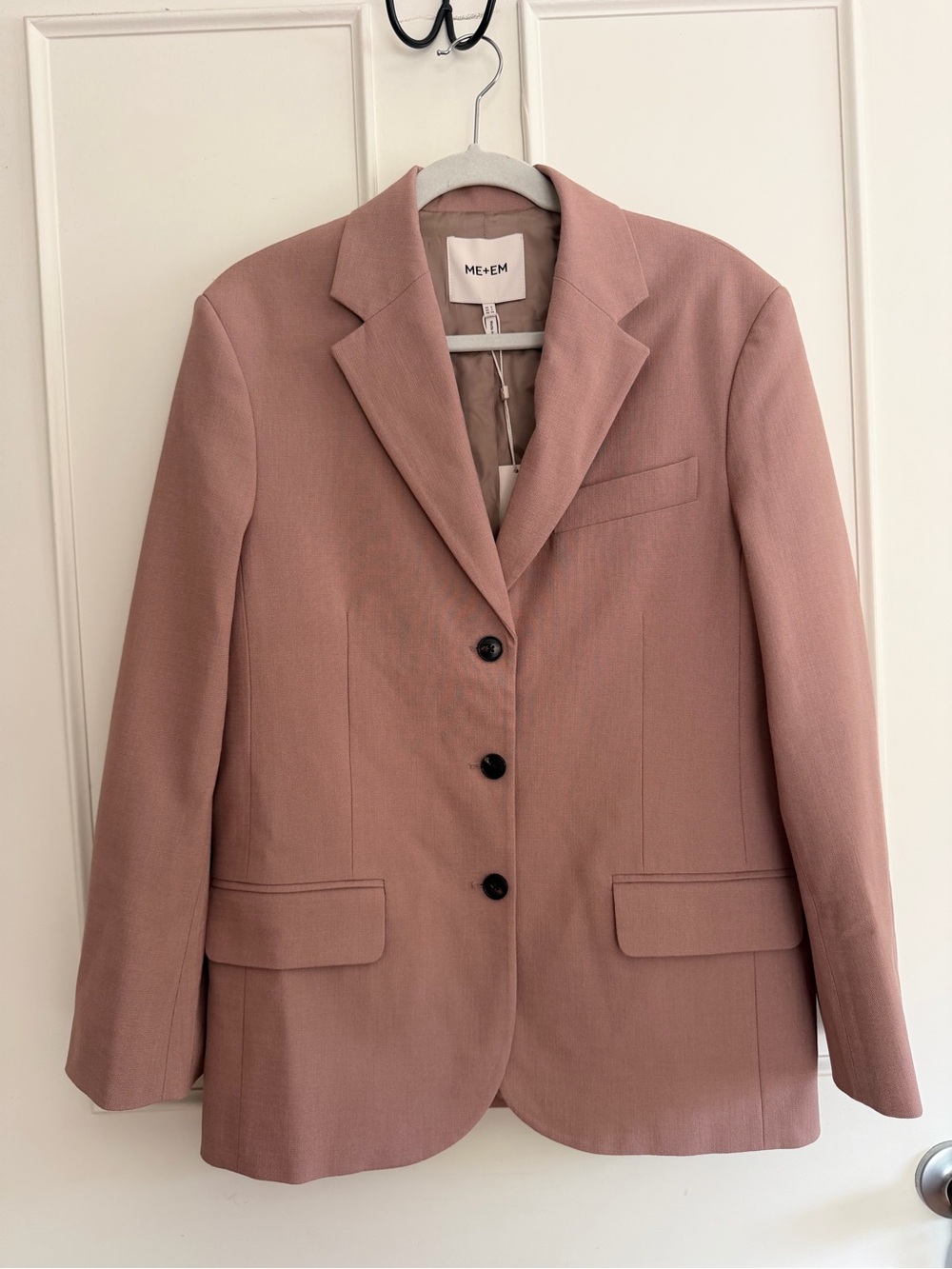 ME+EM Blush Pink Structured Tailored Blazer
